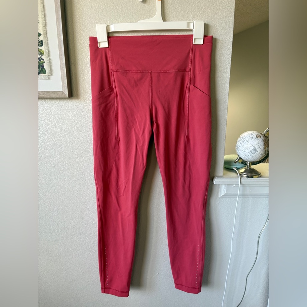 Lululemon Pink Size 8 High-Waisted Crop Leggings